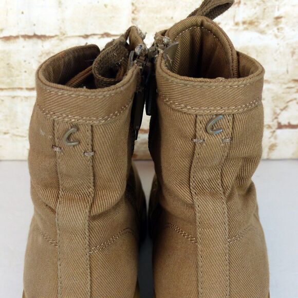 Circus Sam Edelman Boots Womens 8 Brown Dane Canvas Chunky Lug-Sole Combat - Picture 10 of 15